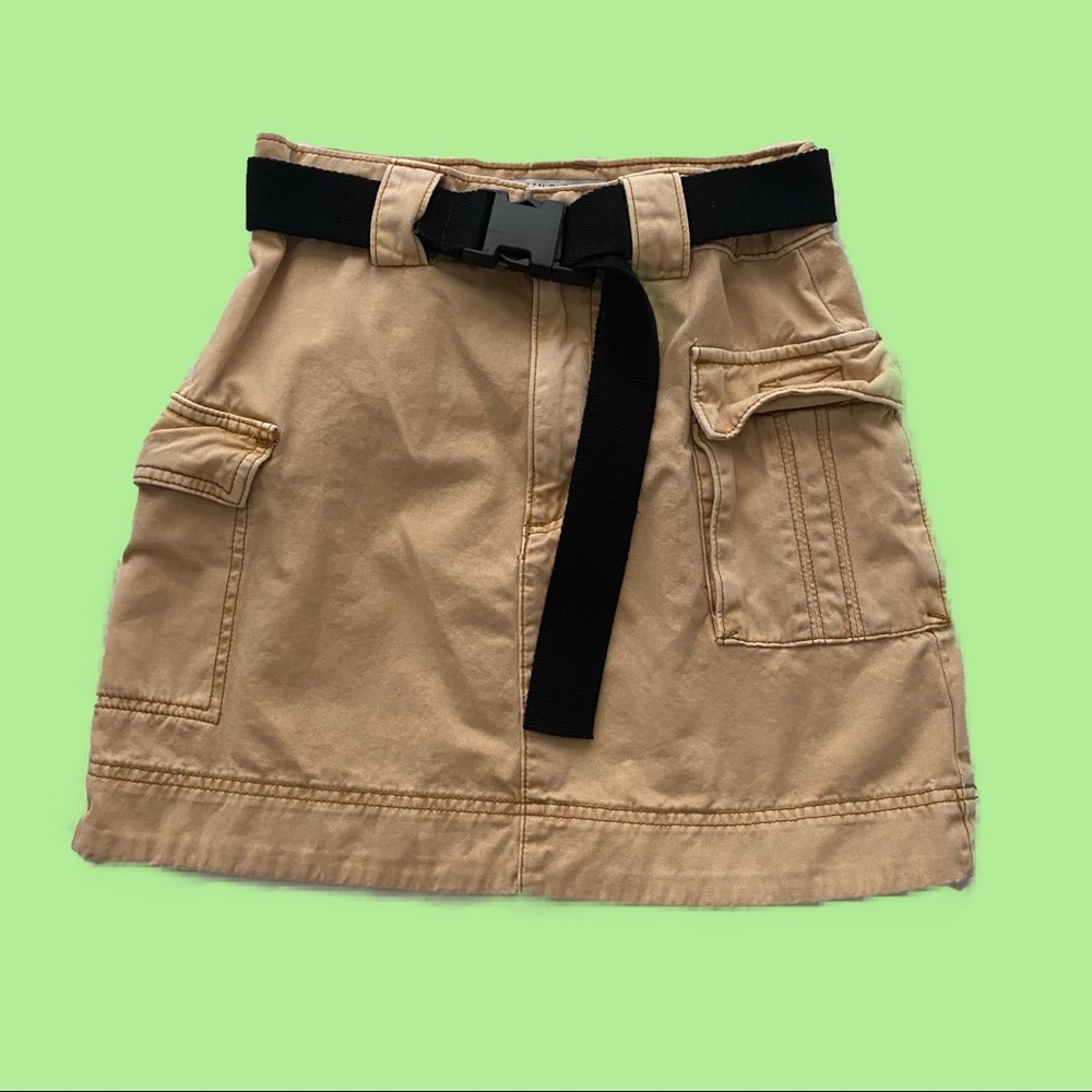 urban outfitters cargo skirt with utility belt